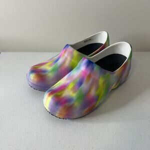 Crocs Shoes Women's 8 Neria Pro II LiteRide Graphic Work Clog Tie Dye Comfort